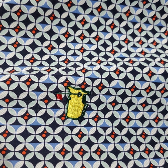 MASTERS PETER MILLAR POLO SIZE LARGE GOLF SHIRT BIRDIE BOGEY GREEN SIZE LARGE - Picture 3 of 8